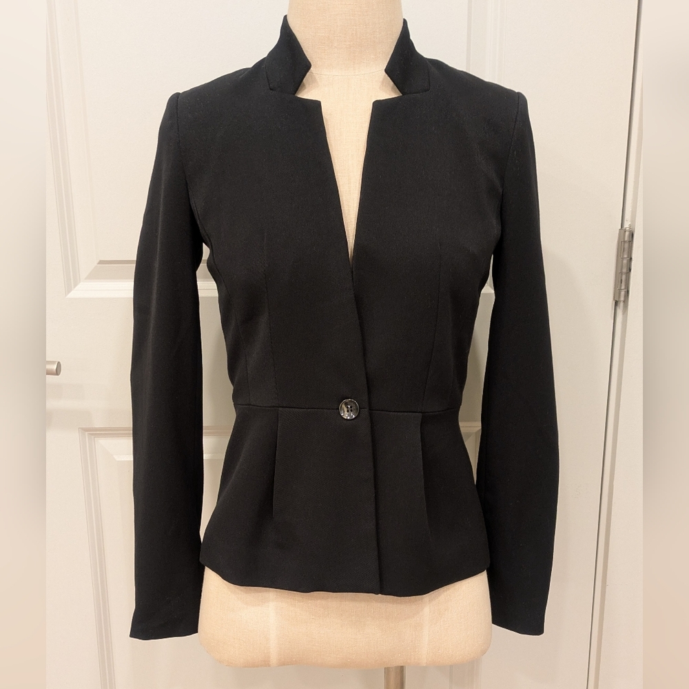H&M Black Tailored Single-Button Blazer